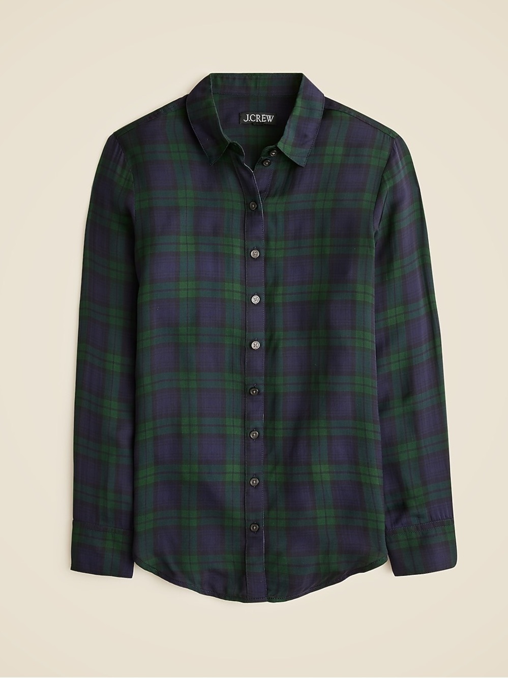 J Crew green and blue tartan plaid long sleeve shirt